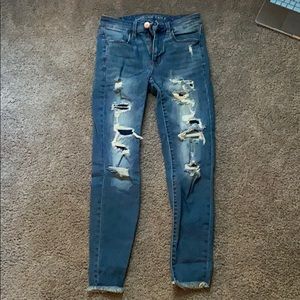 American Eagle distressed skinny jeans